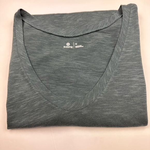Susina Scoop Neck Slub T-shirt Size M - Picture 5 of 11